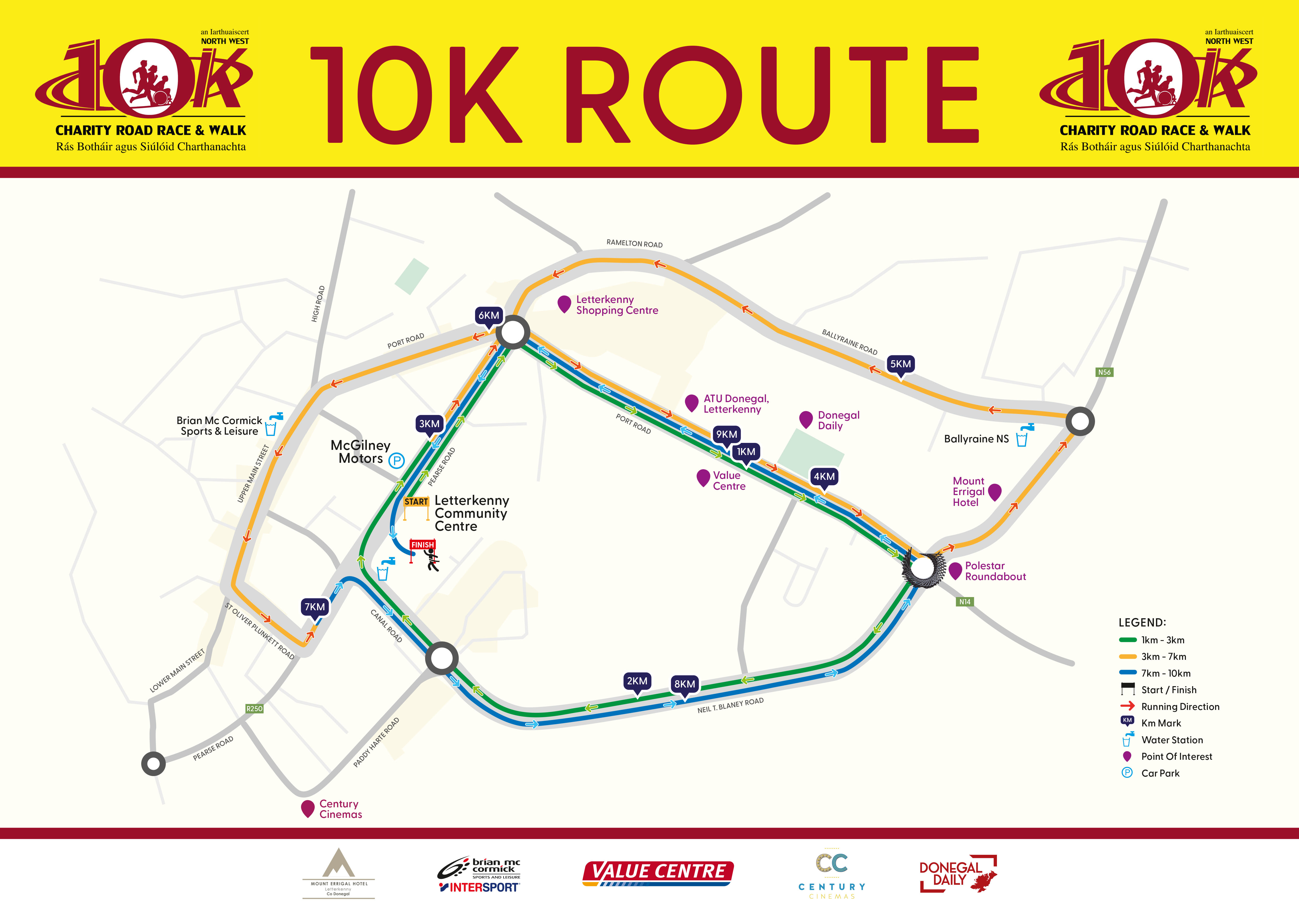 2017 Letterkenny 10k Route